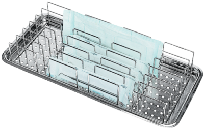 Rack Pouch Sterilizer SS, For 9 and 10 Inch Chambers, Convenient for the loading of bagged instruments. (2/BX) by Tuttnauer USA Co. Ltd.  ID AR910